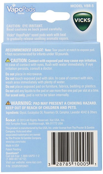 Vicks Sleepytime Waterless Vaporizer Scent Pads N8
