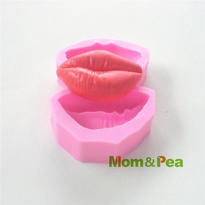 Mom&pea 0518 Lips Shaped Silicone Mould for Fondant Cake Sugar Paste Cake Decoration 3d Cake Toppers Mold Soap... N2