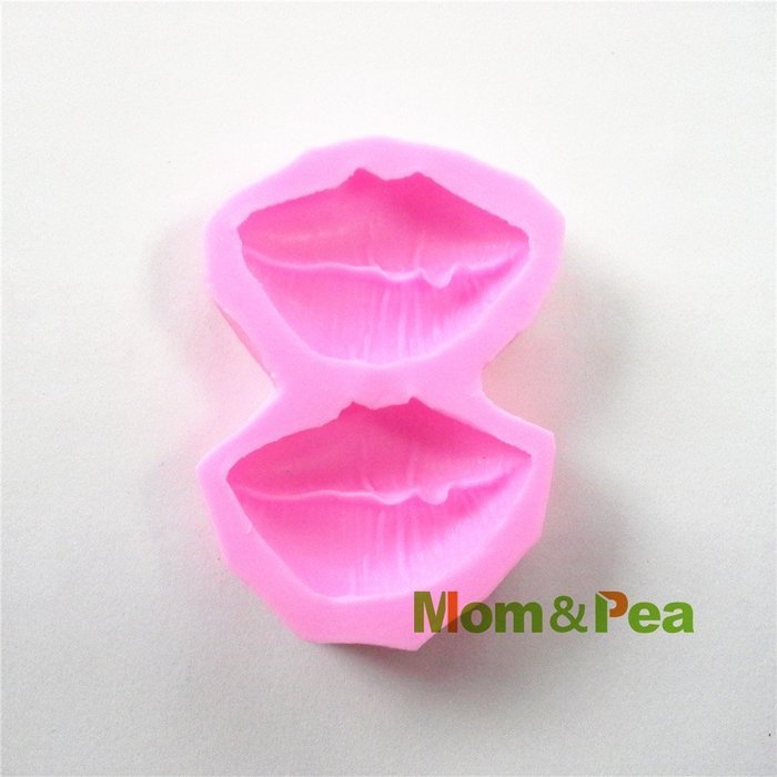Mom&pea 0518 Lips Shaped Silicone Mould for Fondant Cake Sugar Paste Cake Decoration 3d Cake Toppers Mold Soap... N3