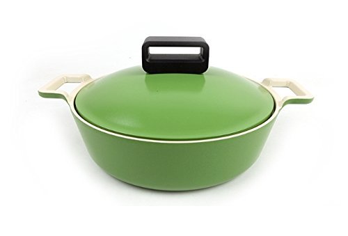 Neoflam Cube 24cm Casserole Pot with Ecolon Coating (Deep red) N5