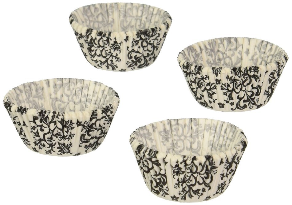 Wilton 415-2354 100 Count Baking Cup, Mini, Damask