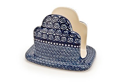 Polish Pottery Pearl Napkin Holder