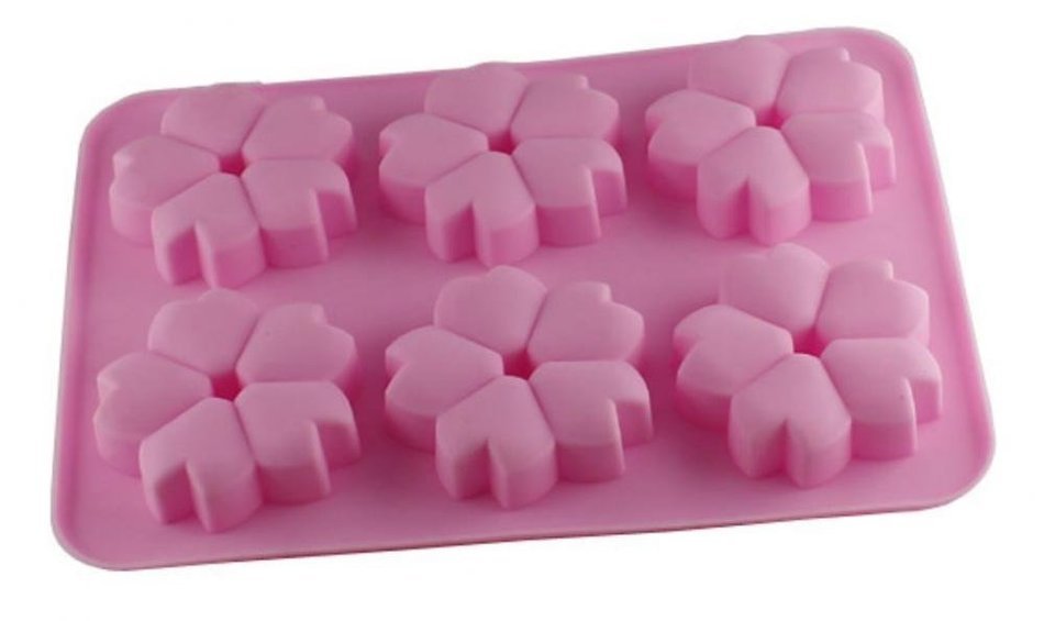 Silicone Flower Sakura shape Donut Cake Mould Pop Pan Chocolate Candy Jelly Ice Mold Food Grade Size 8.86"*6.5...