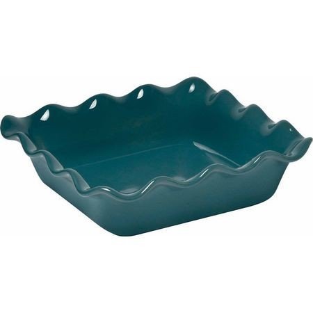 Emile Henry Ruffled Square Baking Dish 9.4" - Blue Flame