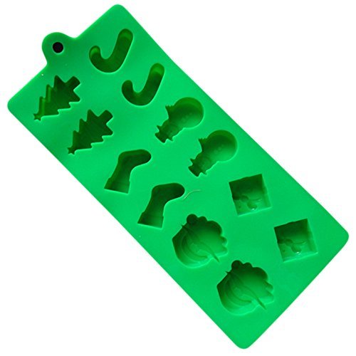 Mini Christmas tree Snowman Sock Wand Silicone Cake Mold Pan 8.8"x3.9"x0.59" Color At Random N2