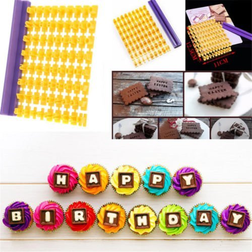 Alphabet Letter& Number Fondant Cookie Cutter Mold Chocolate Cake Embosser Mould N2