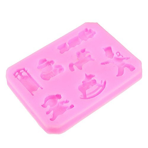 "Bear Train Silicone Chocolate Cake Decorating Mold Resin Flower" shopping N2