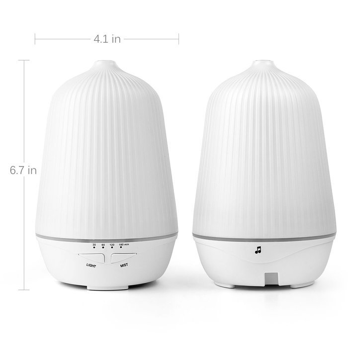 Aroma Diffuser Dexors 100ml Ultrasonic Essential Oil Diffuser with Waterless Auto Shut-off, Timing Shutdown, 2... N4