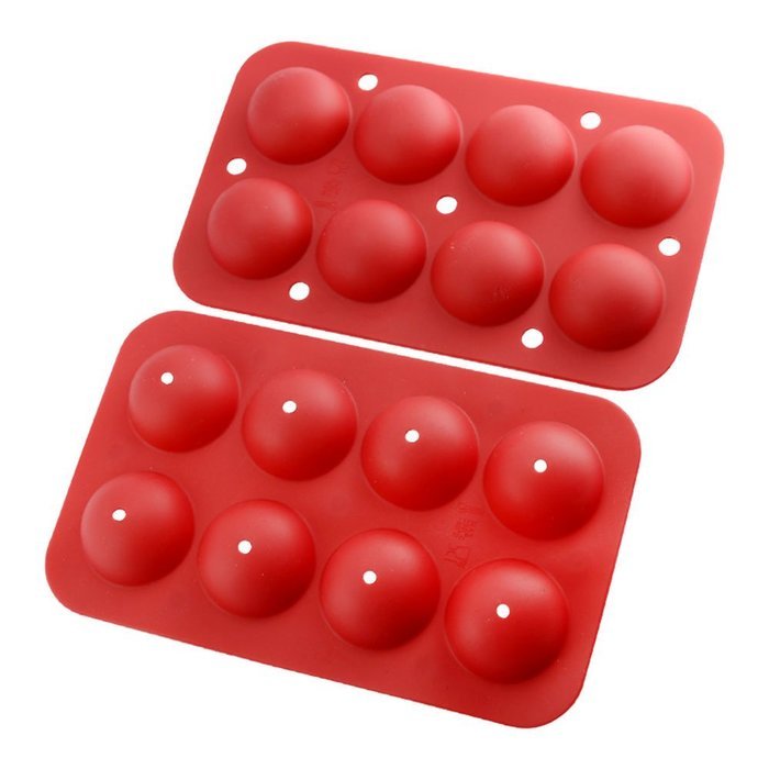 New Round Ball Cake Pop Lollipop Truffle Silicone Baking Mold Pan Tray w/ Sticks N2