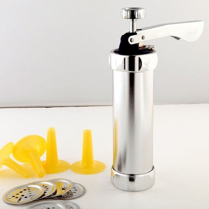 Cookie Press Kit Aluminum Includes 20 Discs & 4 Icing Tips N4
