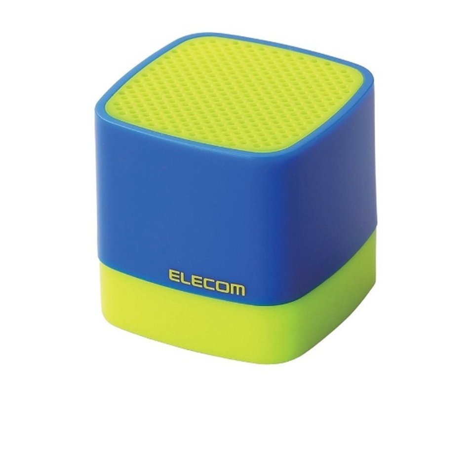 Elecom "Minicube Bluetooth Speaker For Smartphone (Yellow Blue Color)"