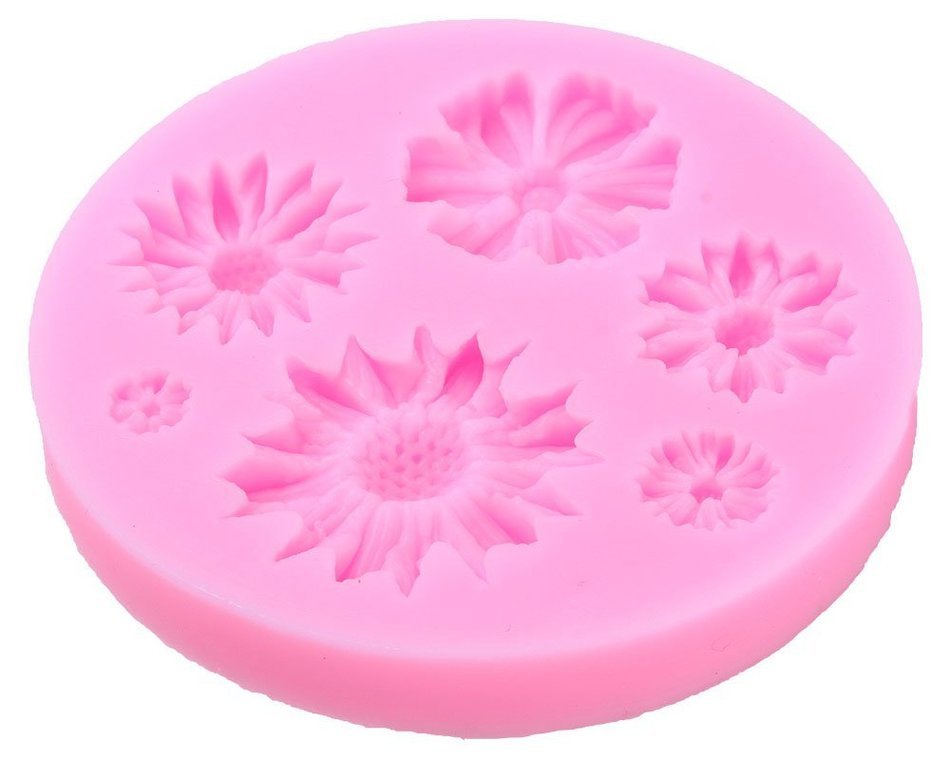 niceeshop(TM) 4 Cavity 3D Feather Shape Silicone Cake Mold Candy Jelly Fondant Making Mold Tools,Random Color N9