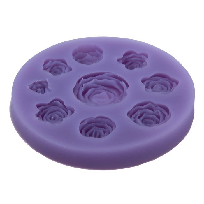 niceeshop(TM) 4 Cavity 3D Feather Shape Silicone Cake Mold Candy Jelly Fondant Making Mold Tools,Random Color N12