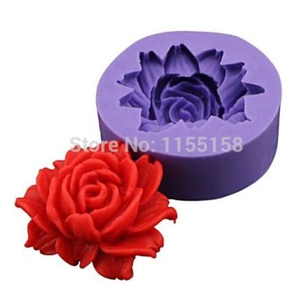 1pcs 3d Silicone Mold Rose Shapes Mould for Soap,candy,chocolate,ice,cup Cake N2