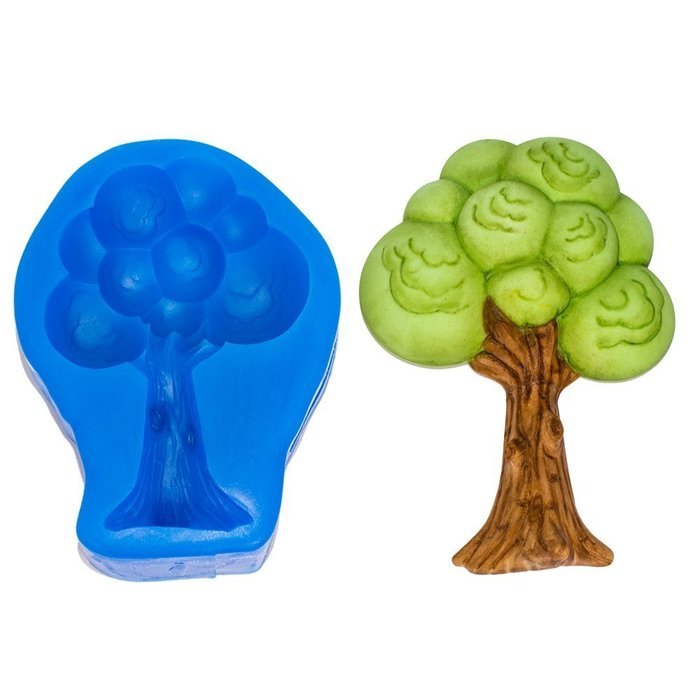 First Impression Molds B251 Cartoon Tree 2 Silicone Cake Decorating Mold, Large, Blue N2