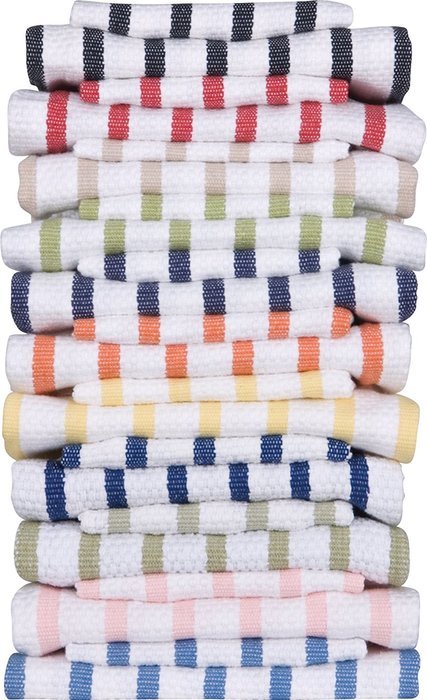 HIC 20- by 30-inch Khaki Stripe Casserole Kitchen Towel N5