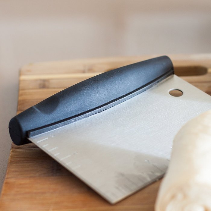 Cucitella Dough & Bowl Scraper Bundle, Stainless Steel Pastry Cutter & Flexible Plastic Bowl Scraper, Nontoxic... N3