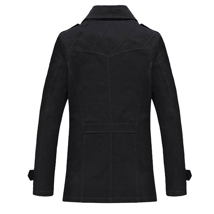 Yaheeda Men's Winter Casual Long Outdoor MD-Long Jacket Cotton Windbraker Coat N10