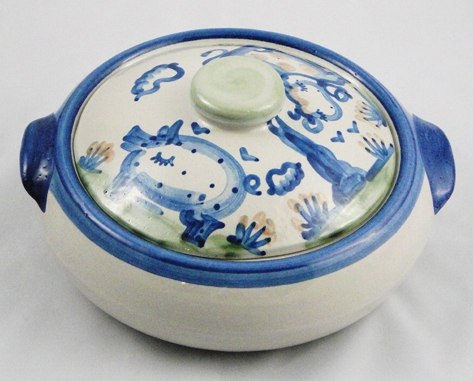 Casserole 2 Qt, Country Cow & Pig Pattern