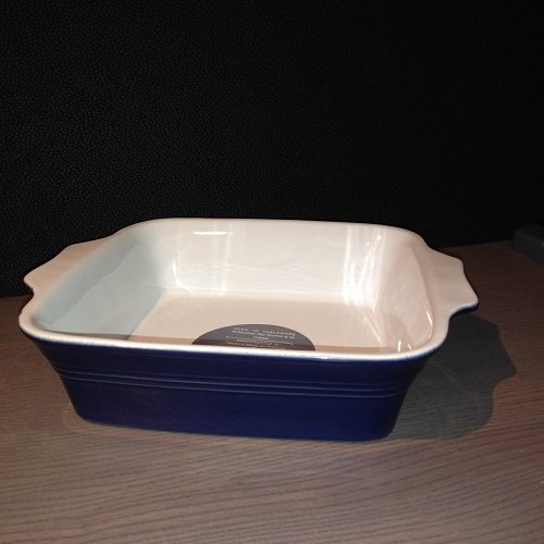 Euro Ceramica Inc. CLA-35170B Claudia Square Baker, Medium, Blue