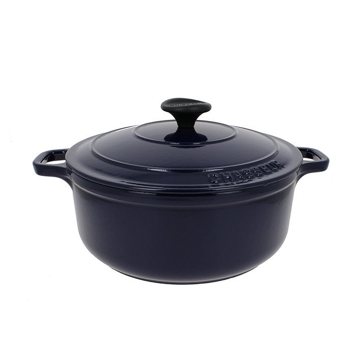 Chasseur 3.25-quart Blue French Enameled Cast Iron Round Dutch Oven