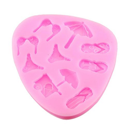 Beach Bikini Silicon Fondant Cake Decorating Supply Resin Flower Mold N3