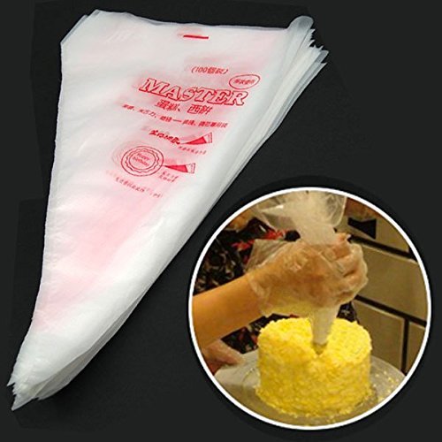 ASDOMO Disposable Icing Cake Decorating Pastry Piping Sugarcraft Bag Tool 100 PCS