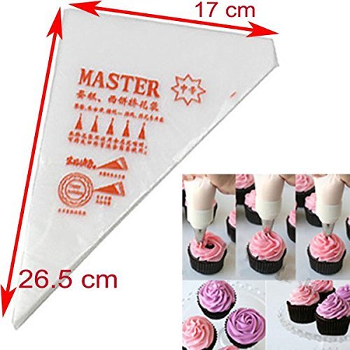 ASDOMO Disposable Icing Cake Decorating Pastry Piping Sugarcraft Bag Tool 100 PCS N2