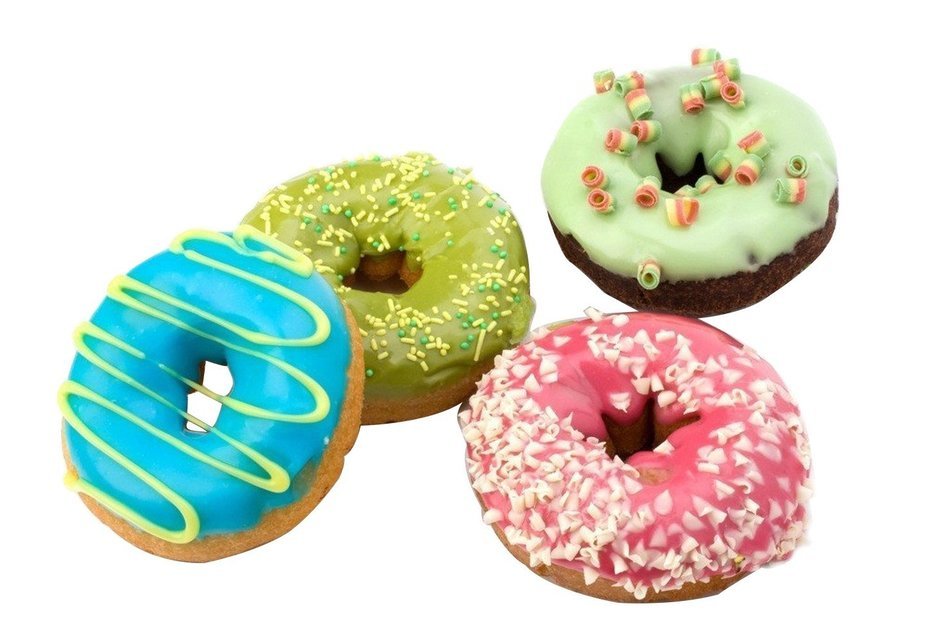 Clearance Sale - Ozera Silicone Mini Donut Pan, Muffin Cups, Cake Mold, Biscuit Mold, 18 Cavity, Red N4