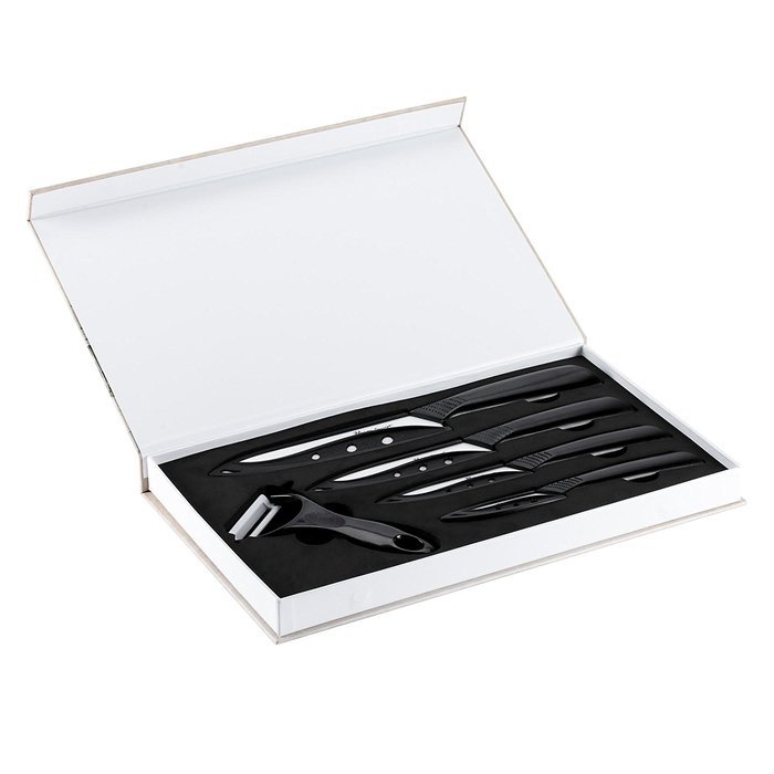 Ceramic Knife Set -5PCS Set, Heim Concept 4 Cutlery Kitchen Knives with Sheaths and Ceramic Peeler, with Gift... N6