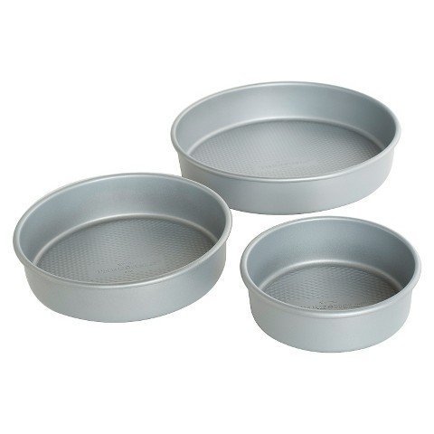 Threshold 3pc Round Cake Pan Set 8-10-12"