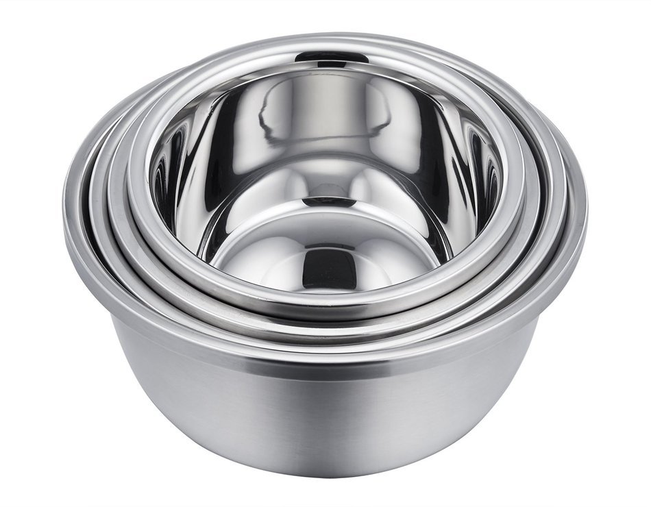 TeamFar Commercial Nesting Mixing Baking Bowl Set, Stainless Steel, Solid and Durable, Mirror & Brushed Finish...