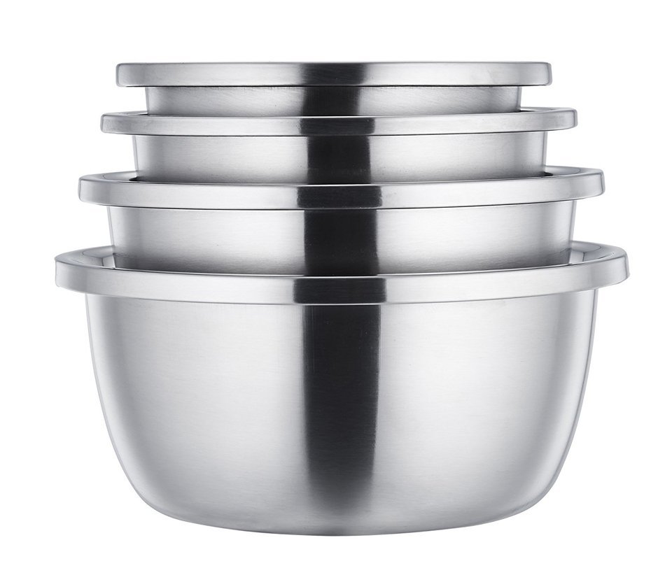 TeamFar Commercial Nesting Mixing Baking Bowl Set, Stainless Steel, Solid and Durable, Mirror & Brushed Finish... N2