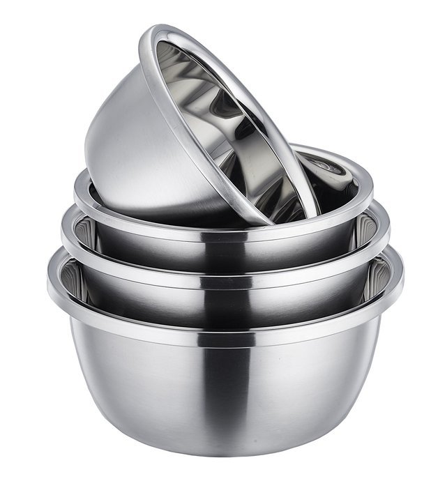 TeamFar Commercial Nesting Mixing Baking Bowl Set, Stainless Steel, Solid and Durable, Mirror & Brushed Finish... N3
