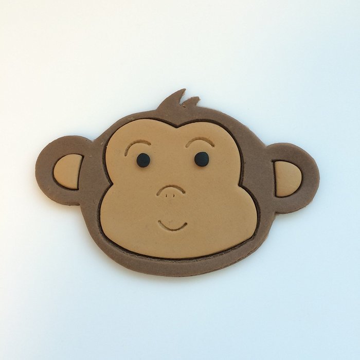 Baby Monkey Face Cookie Cutter Set (3 inches)