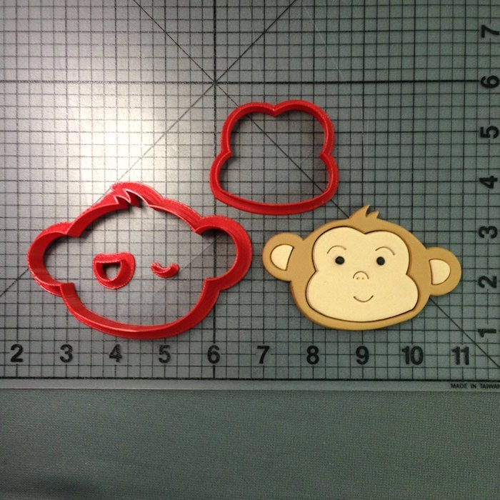 Baby Monkey Face Cookie Cutter Set (3 inches) N2