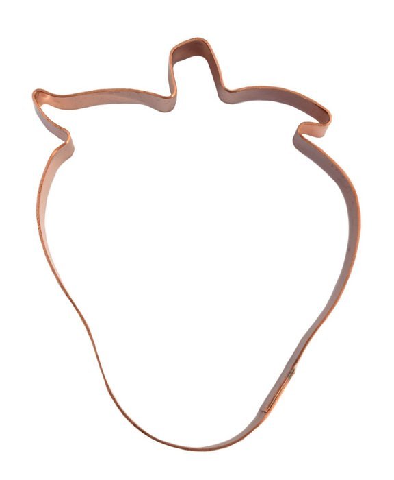 4 Inch Strawberry Fruit Copper Cookie Cutter