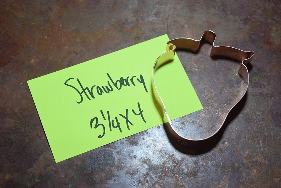 4 Inch Strawberry Fruit Copper Cookie Cutter N2