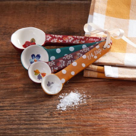 Fall Flowers Ceramic Measuring Spoons,The Pioneer Woman N2