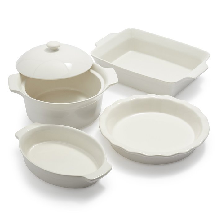 Sur La Table White Oven-to-Table 5-Piece Baker Set 5PC SET RED