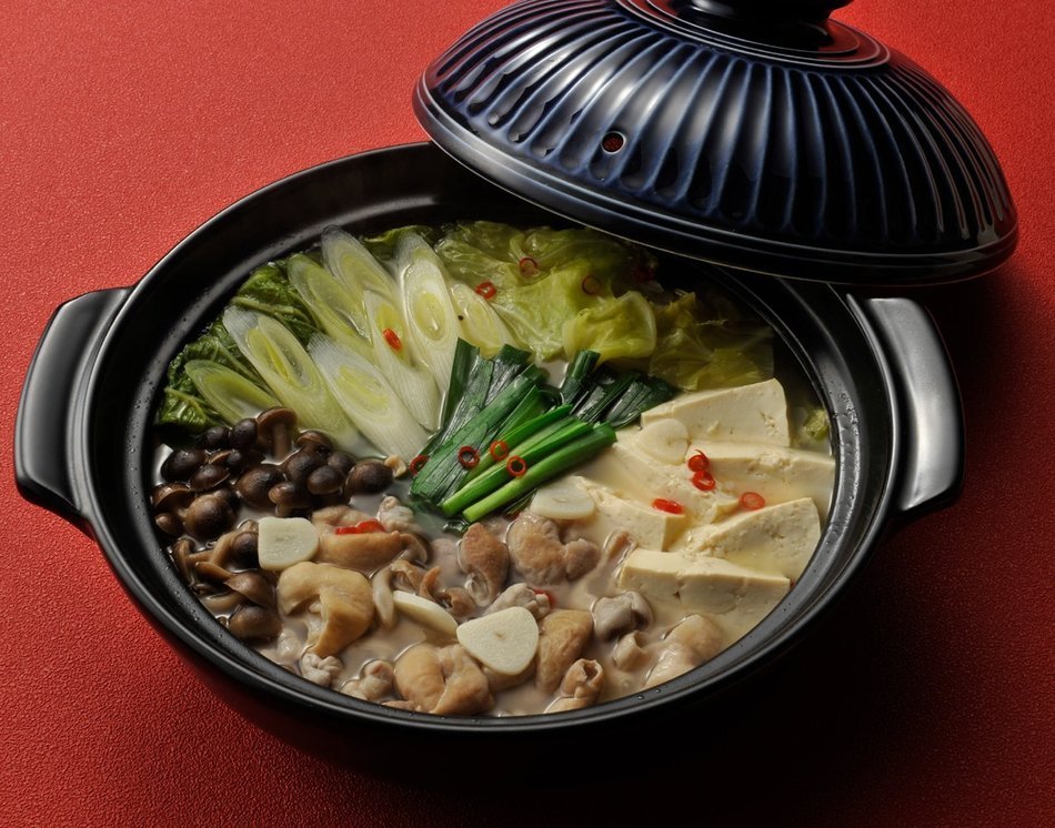 New 7.5 Inch Ginpo Kikka Donabe/Casserole Blue Lid Japanese by Kinpo N4