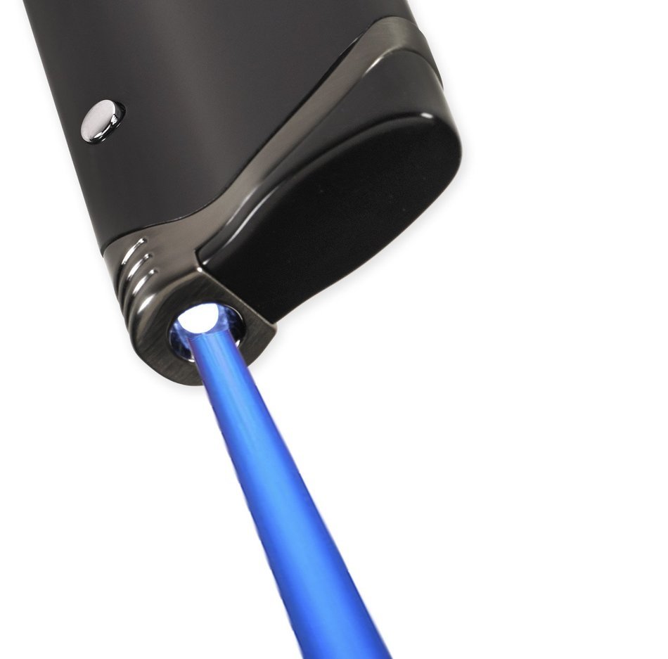 Vertigo Illuminator Single Torch Flame Lighter - Brushed Chrome & Polished Gunmetal N3