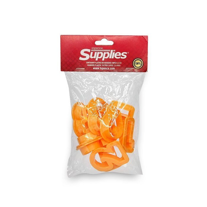 2" Alphabet Cookie Cutter Set of 26 Pieces Plastic Orange by Topenca Supplies N4