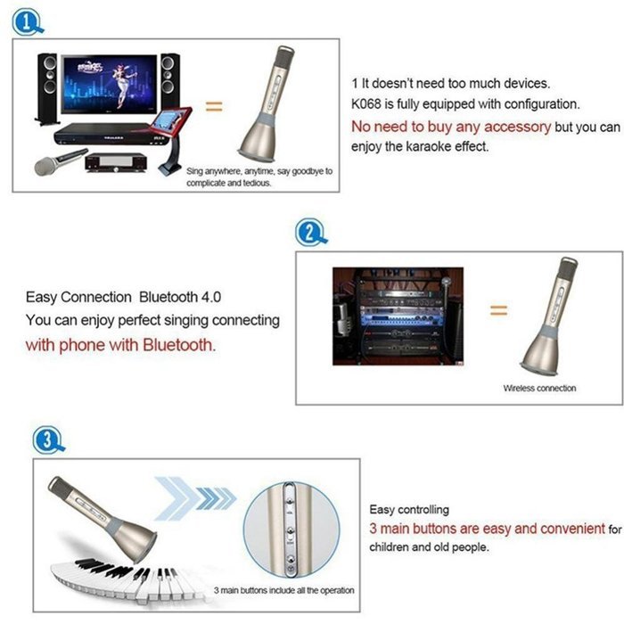 Wireless Microphone Mini Karaoke Player Portable Bluetooth Speaker N2