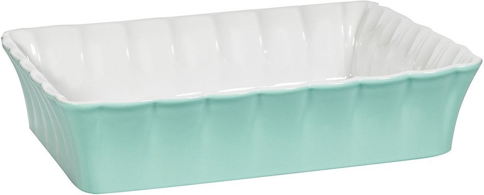 3 Qt Betty Green 12"L Rectangle Baker