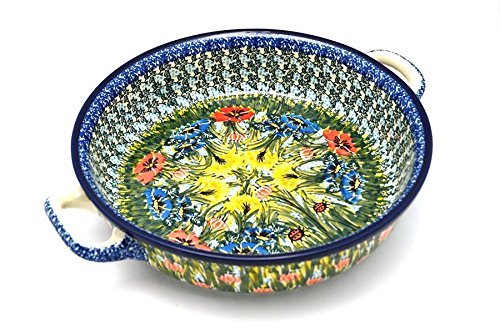 Polish Pottery Baker - Round with Handles - Large - Unikat Signature U3753