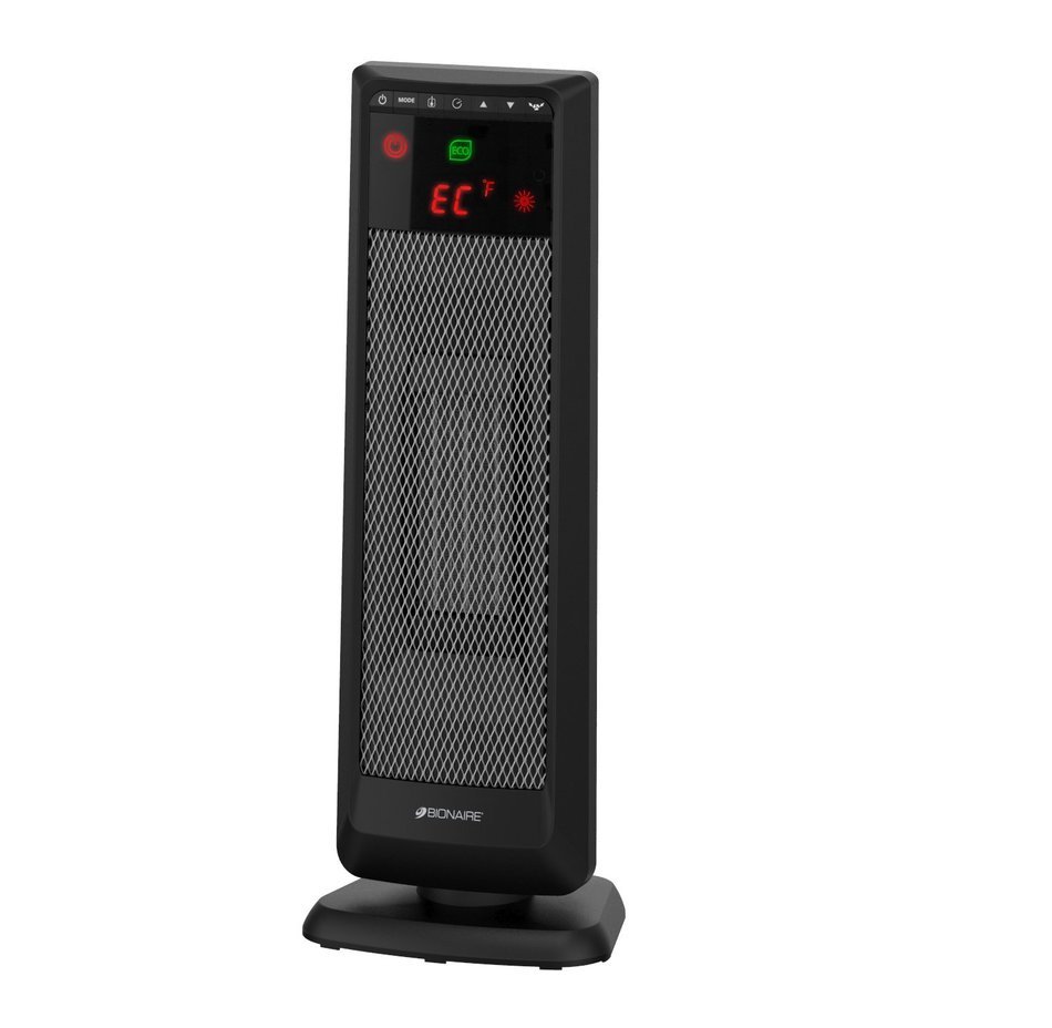 Bionaire Oscillating Ceramic Tower Heater with LED Display, BCH8713CRE-BM