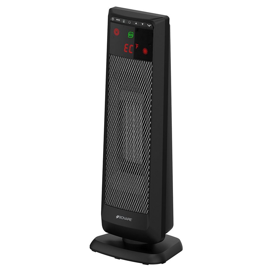 Bionaire Oscillating Ceramic Tower Heater with LED Display, BCH8713CRE ...