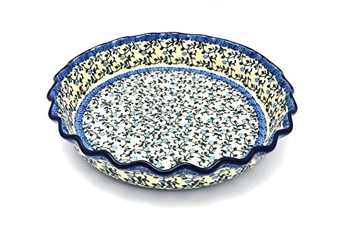 Polish Pottery Baker - Pie Dish - Fluted - Terrace Vines