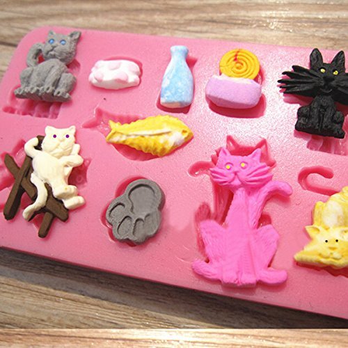 "Silicone Cats Shape Cake Fondant Mold Decoration Tool" shopping N5